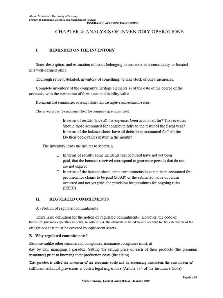 accounting-insurances-CH4-inventory operations analysis_2019 | PDF ...
