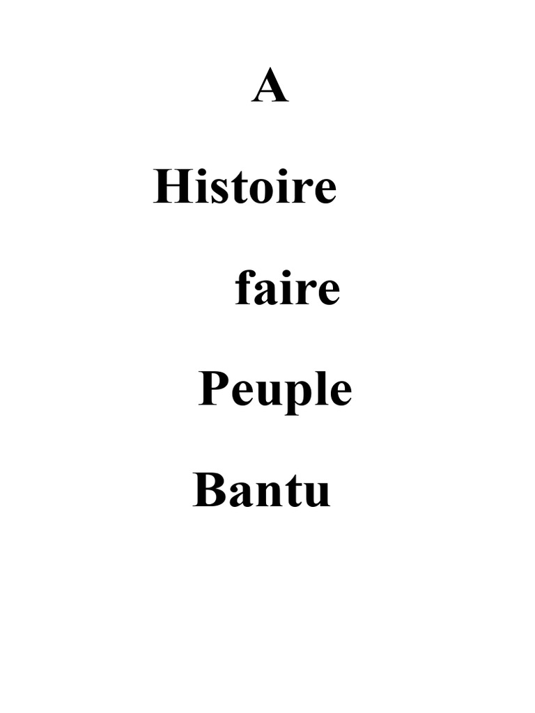 Histoire et Langues des Peuples Bantous | PDF | Angola | Dialecte