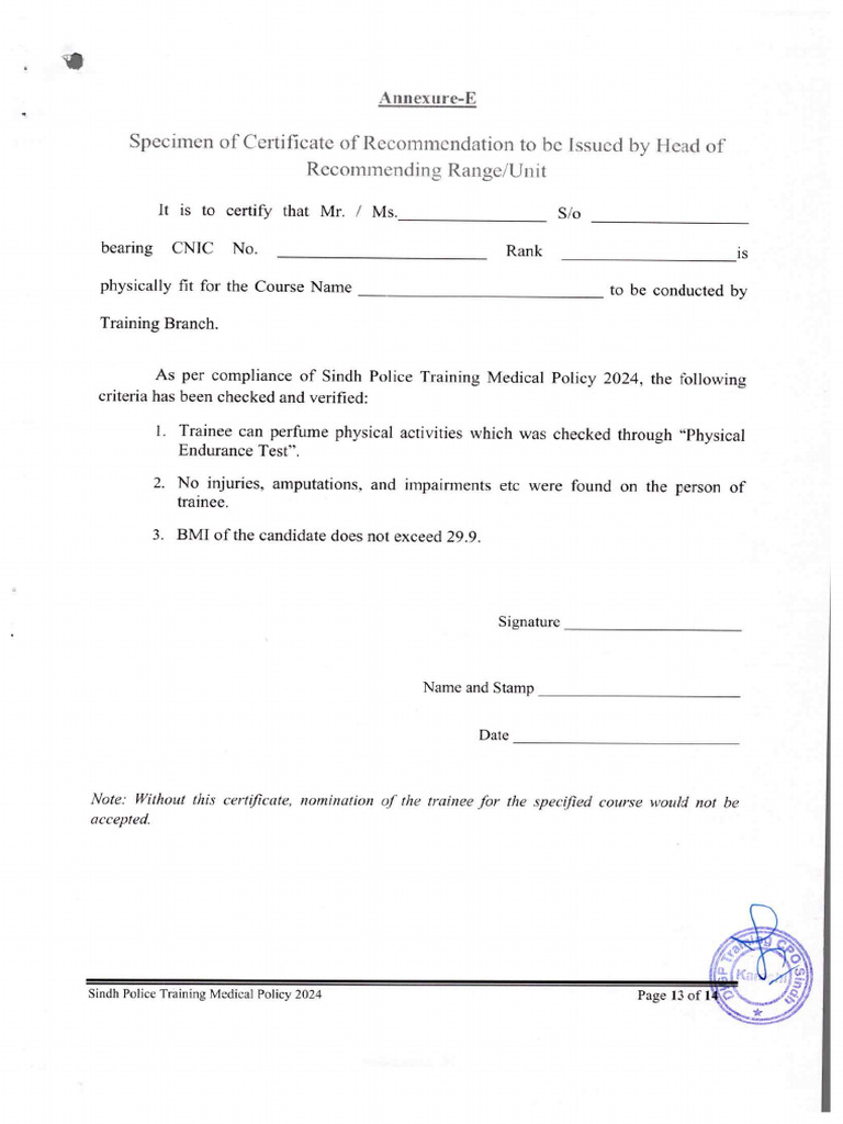 E Form Medical Policy | PDF