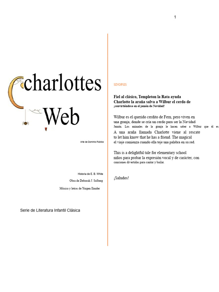 LA TELARAÑA DE CHARLOTTE - Edición para Educadores | PDF, image size:768x1024