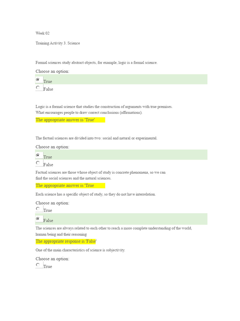 questionnaire_Formative Activity3_Science | PDF