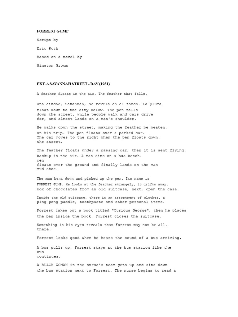 Forrest Gump Script Excerpt | PDF | Elvis Presley
