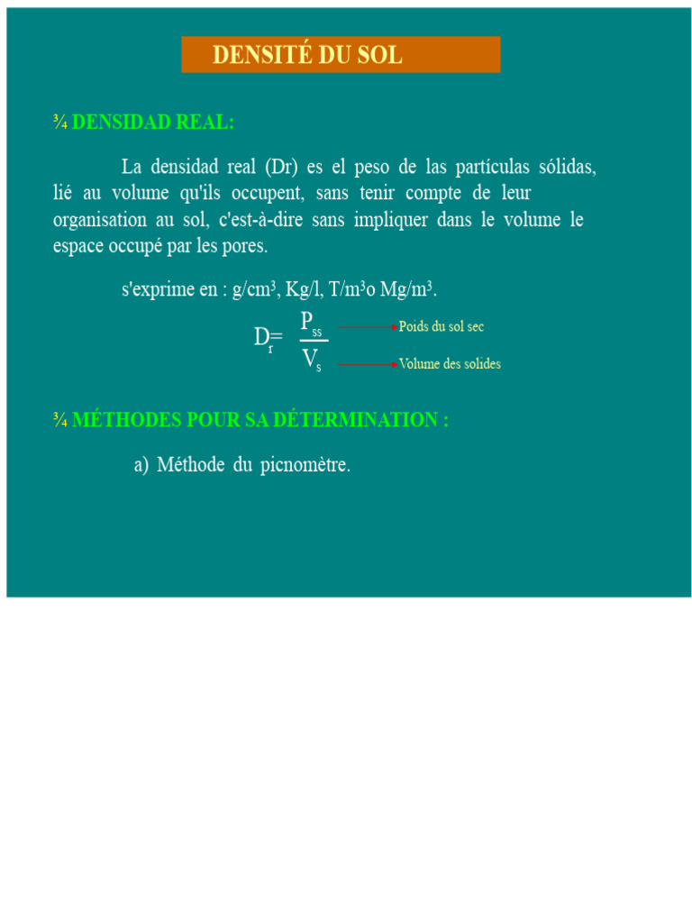 Densité et porosité du sol expliquées | PDF | Porosité | Science du sol