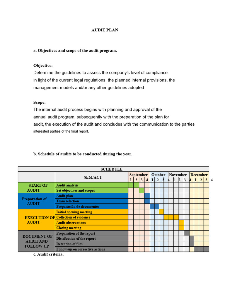Comprehensive Internal Audit Plan Guide | PDF | Audit | Internal Audit