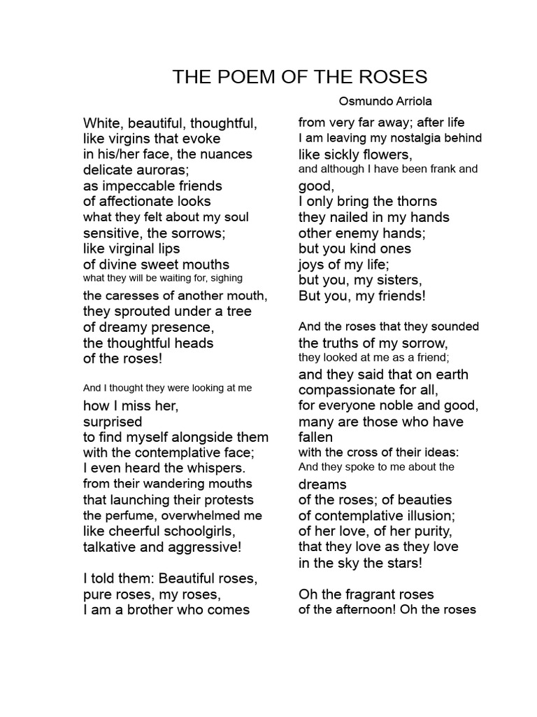 The Poem of the Roses | PDF