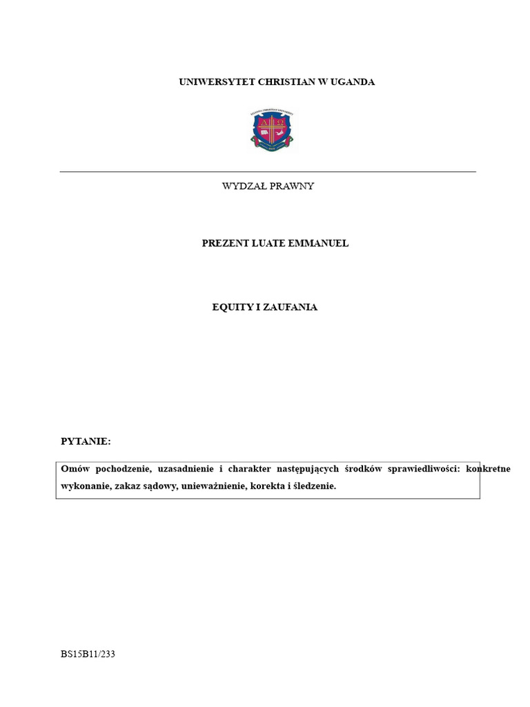 Equitable Remedies PDF | PDF