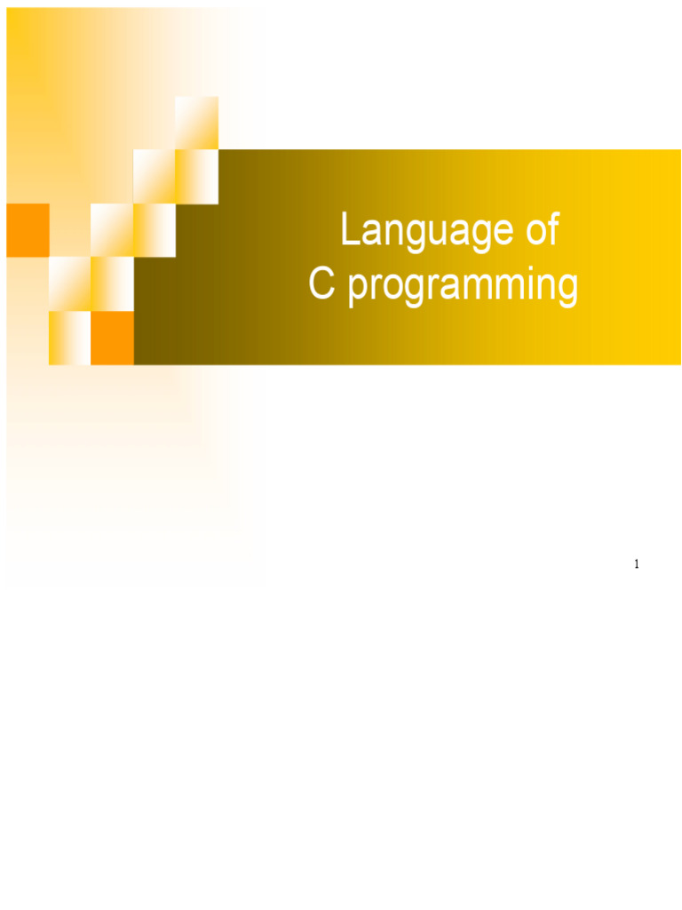 C Programming Language Overview | PDF | C (Programming Language ...