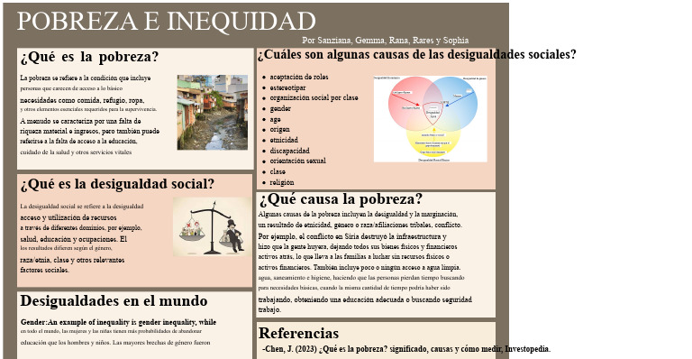 Póster Sobre La Pobreza y La Desigualdad (GP) | PDF | Desigualdad ...