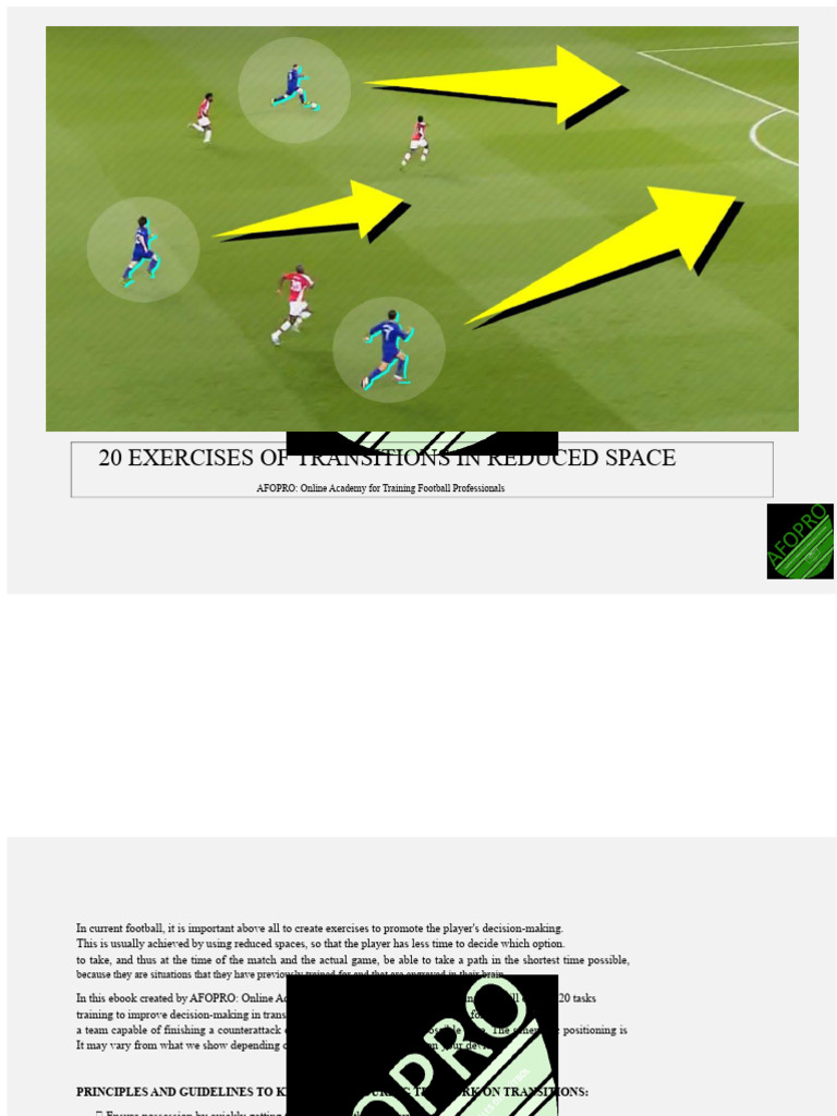 20 Counterattack Exercises in a Reduced Space | PDF | Defender ...