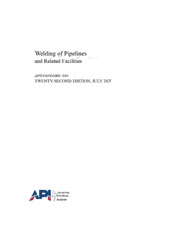 API Standard for Pipe Welding Practices | PDF | Welding | Construction