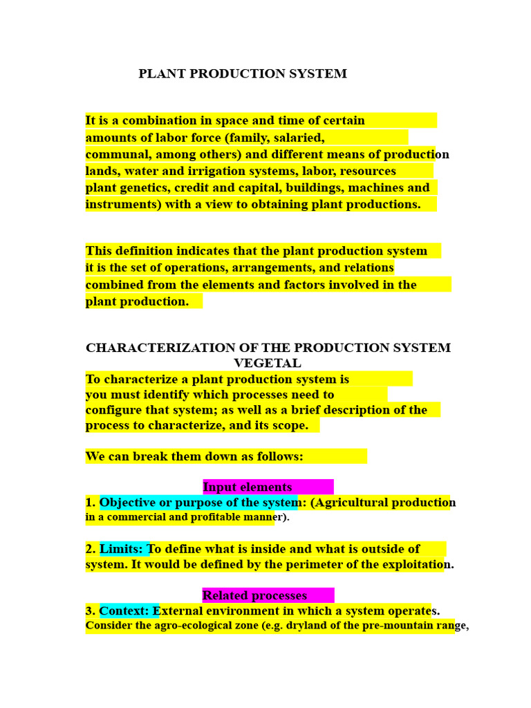 Overview of Plant Production Systems | PDF | Soil | Ecosystem