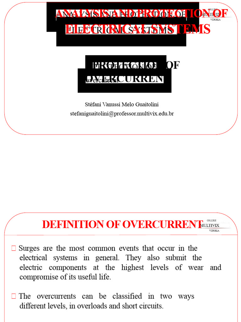 Overcurrent Protection in Electrical Systems | PDF | Relay | Inductor