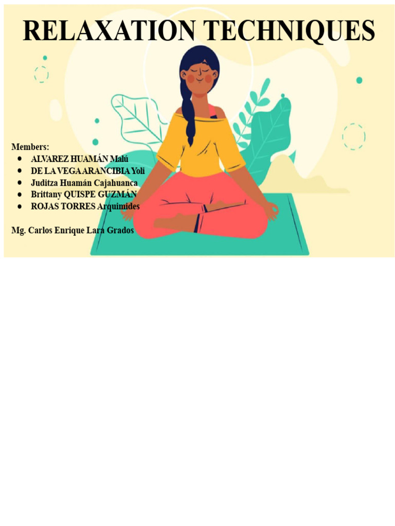 Effective Relaxation Techniques Guide | PDF | Relaxation (Psychology ...