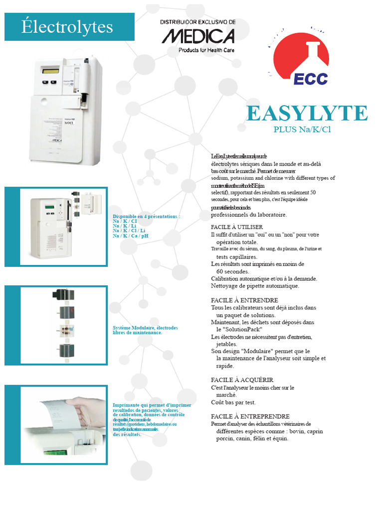 Analyseur d'électrolytes EasyLyte | PDF | Électrochimie | Matériaux