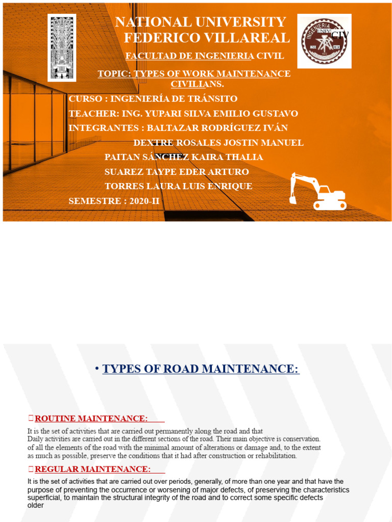 Types of Road Maintenance Explained | PDF | Road Surface | Road