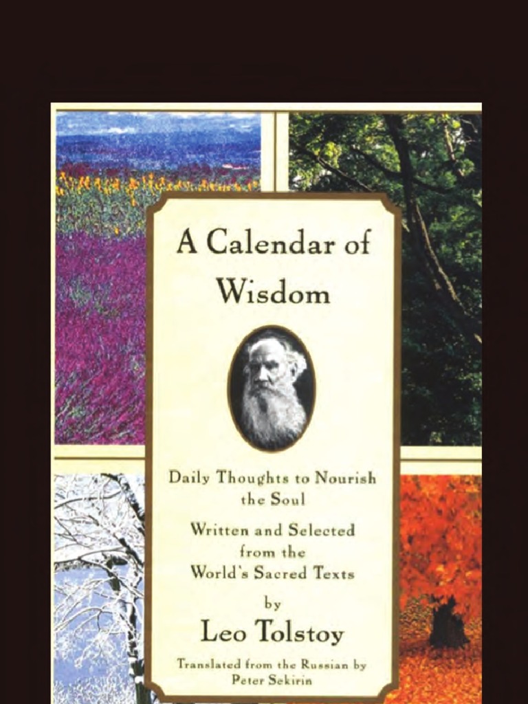 Tolstoy's Calendar of Wisdom Daily Thoughts to Nourish the Soul