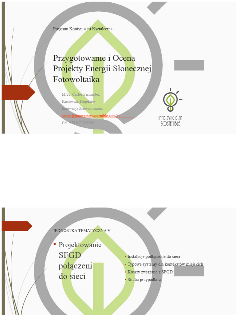 Kurs Przygotowania I Oceny Projektów Skoncentrowany Na SFGD - Jednostka ...