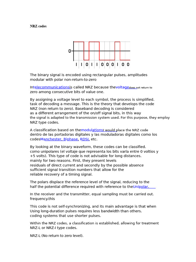 Understanding NRZ and Manchester Coding | PDF | Bit ...
