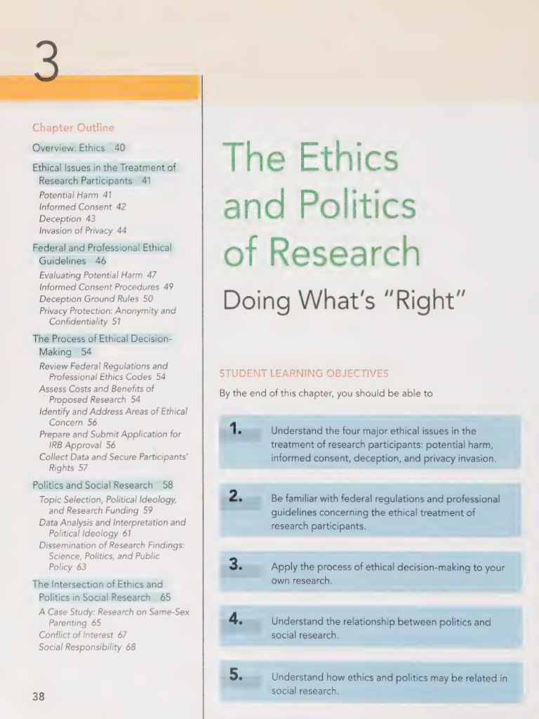 Ethics and Politics in Social Research | PDF | Informed Consent | Deception
