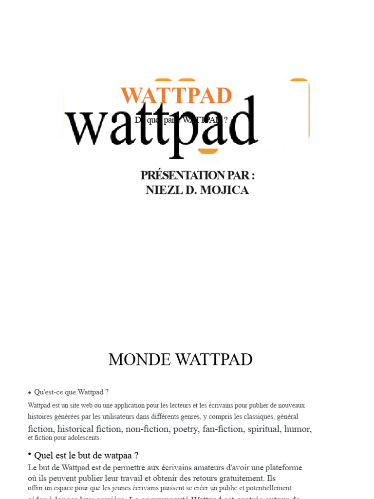Introduction à Wattpad et ses auteurs | PDF | Écriture