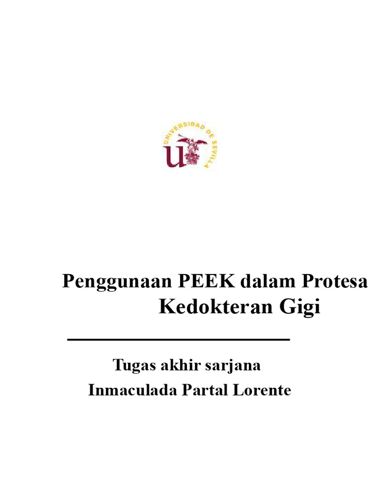 PEEK dalam Protesa Gigi: Manfaat dan Tantangan | PDF