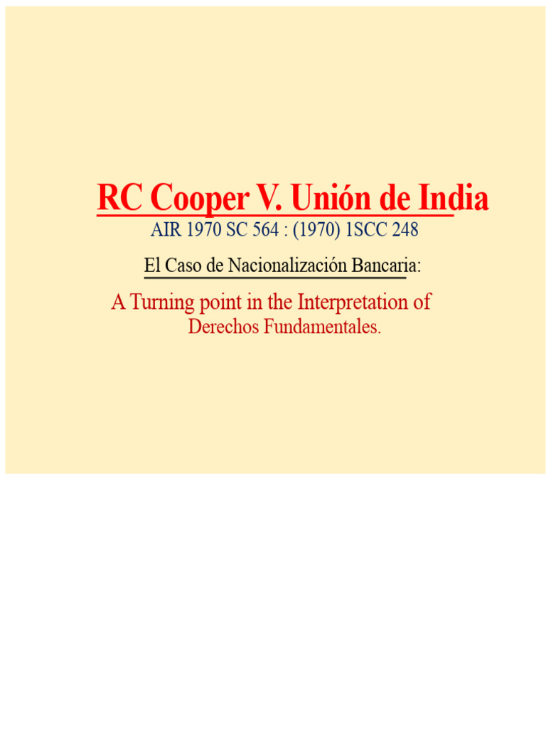 RC Cooper Presentación PDF | PDF | Bancos | Derechos fundamentales