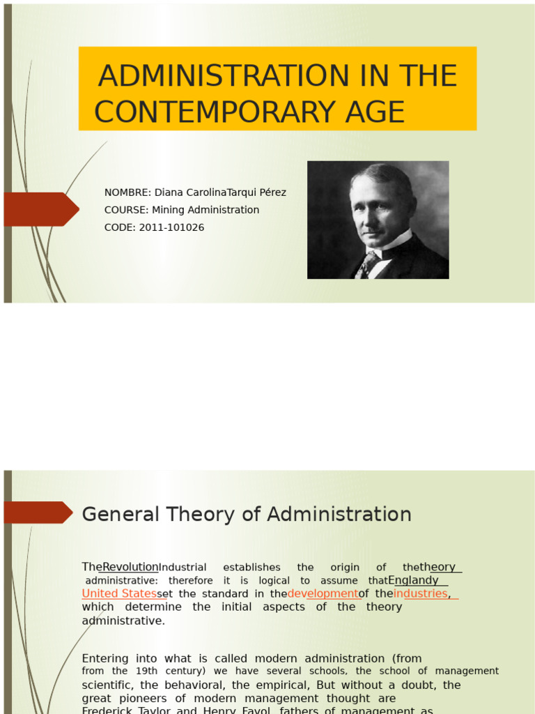 Modern Administration Theories Overview | PDF | Business | Science