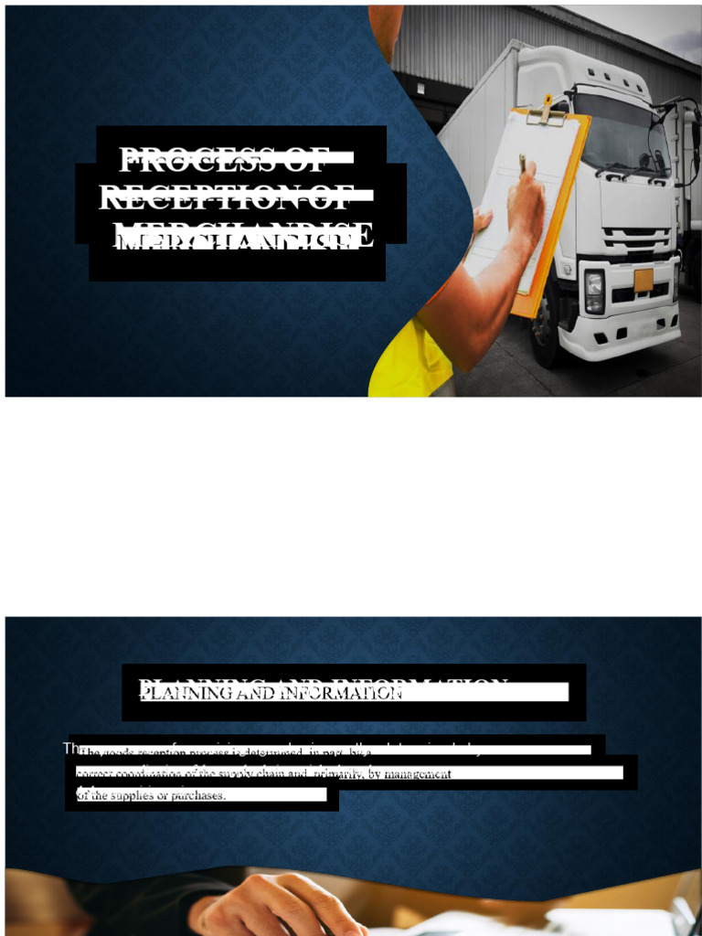 Merchandise Reception Process Guide | PDF