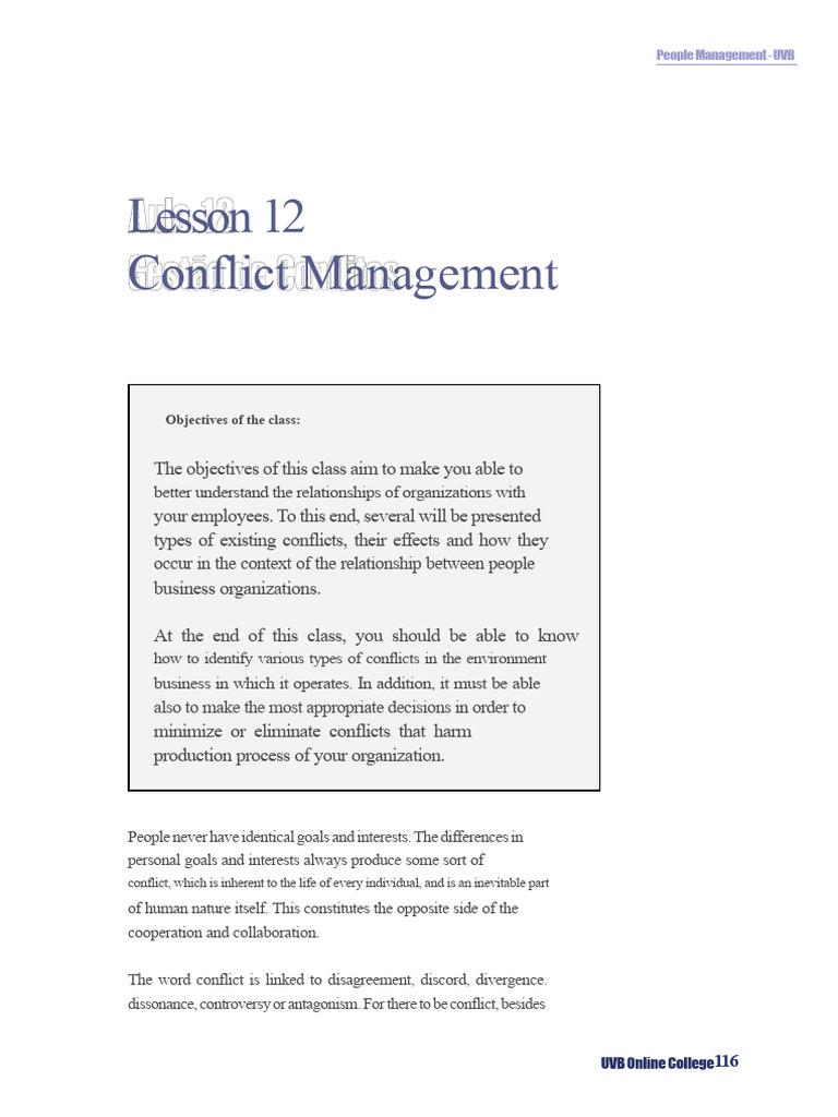 Conflict Management in Organizations | PDF | Conflict Resolution | Behavior