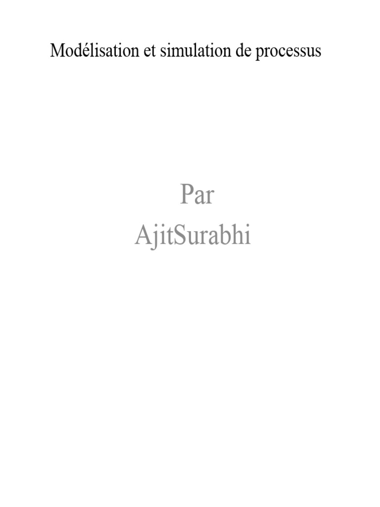 Modélisation et Simulation de Processus | PDF | Masse | Équations
