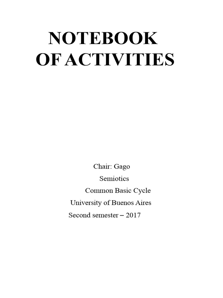 Semiotics Activities for UBA Students | PDF | Linguistics