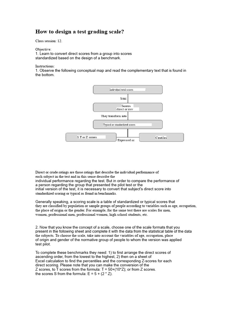 How To Design A Test Scoring Rubric | PDF