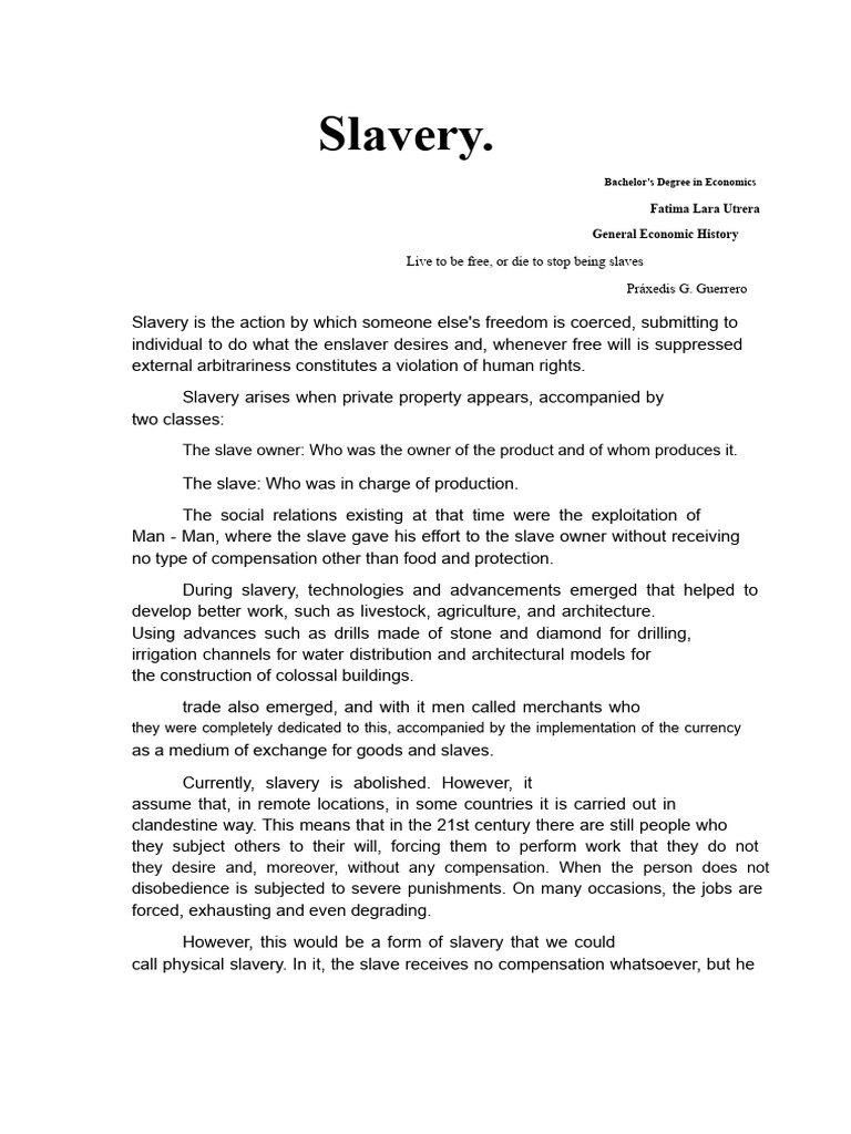Understanding Modern Slavery Dynamics | PDF | Slavery | Slavery In The ...