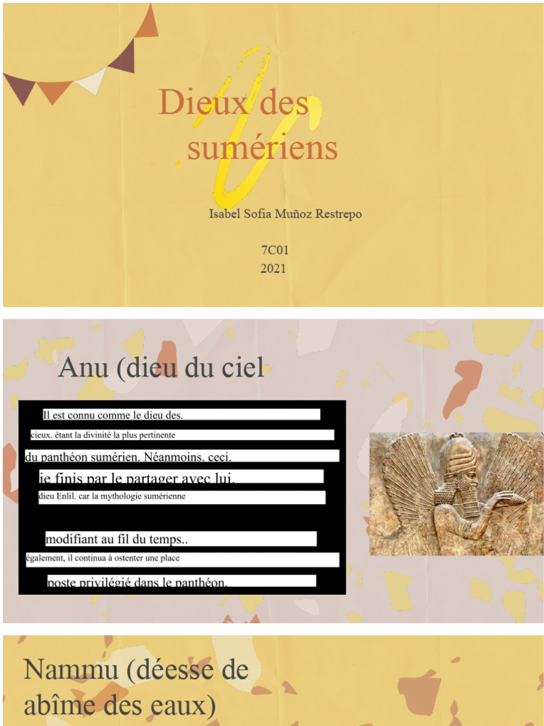 Divinités sumériennes : Anu, Inanna et Enki | PDF | Mythologie ...