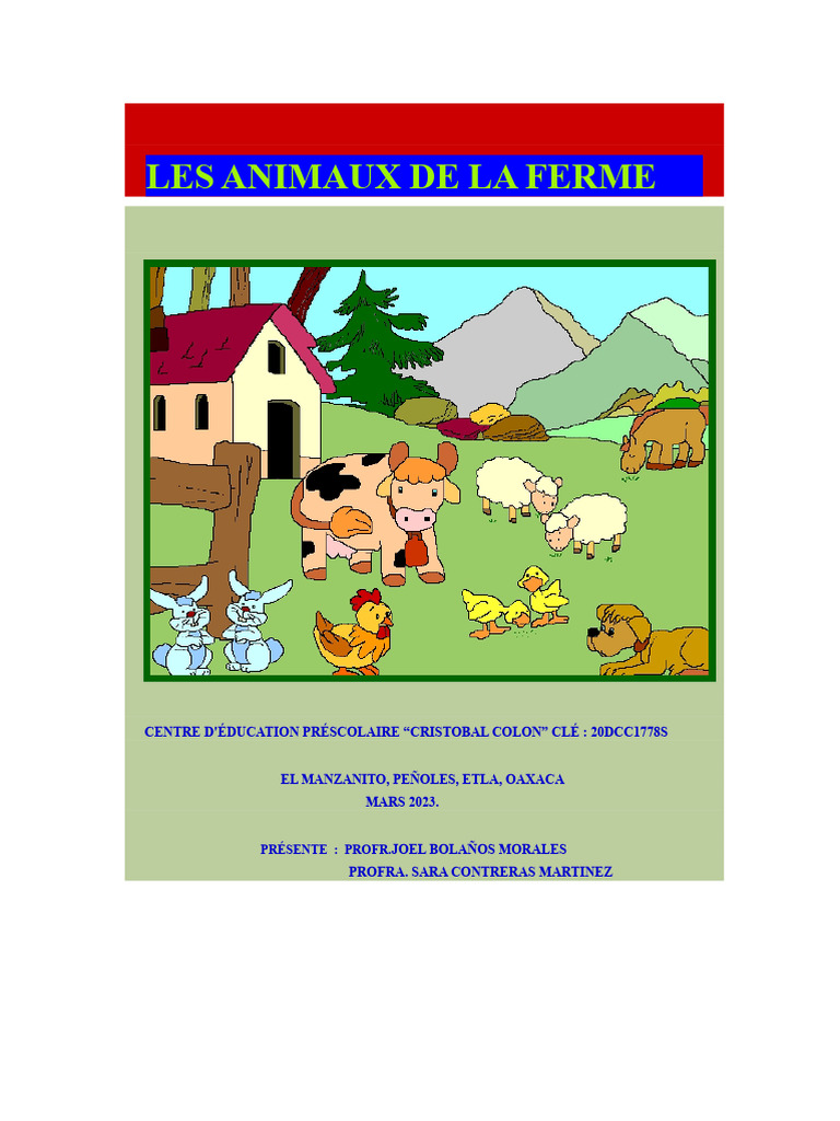 Activités éducatives sur les animaux de la ferme | PDF