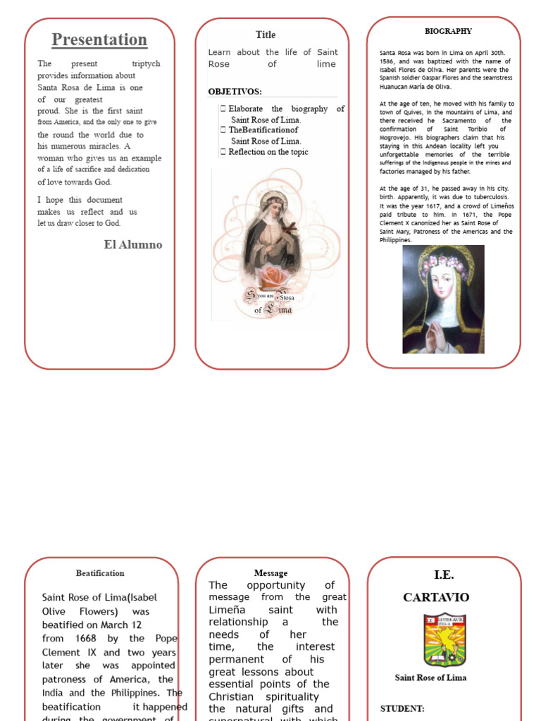Triptych of Saint Rosa | PDF