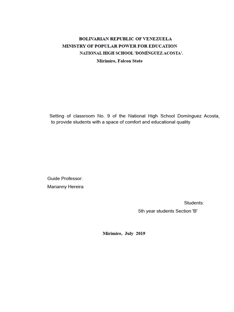 community project | PDF | Learning | Classroom