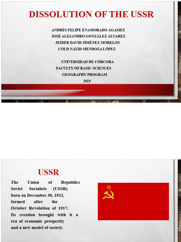 Dissolution of the USSR Explained | PDF | Soviet Union | World Politics