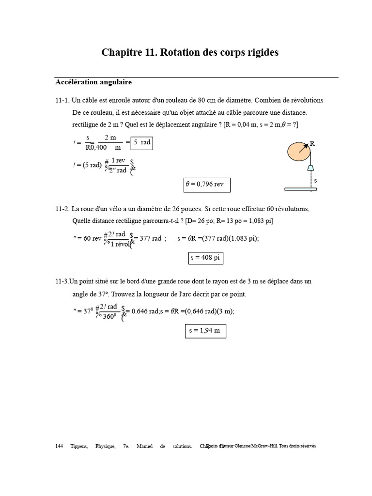 Calculs de rotation des corps rigides | PDF | Rotation | Mouvement de ...