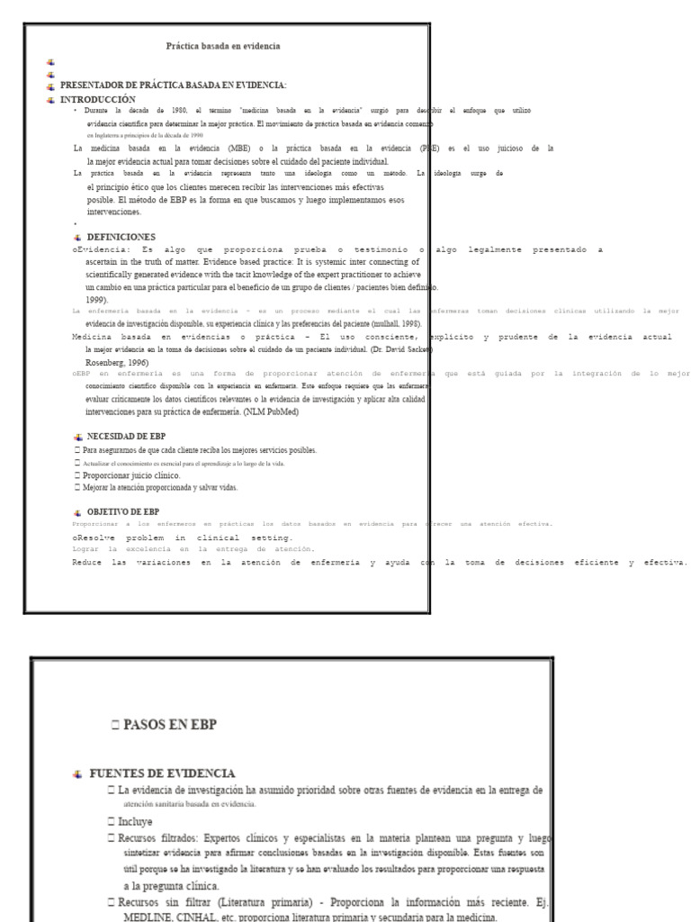 Práctica Basada en La Evidencia | PDF | Enfermería | Creatividad