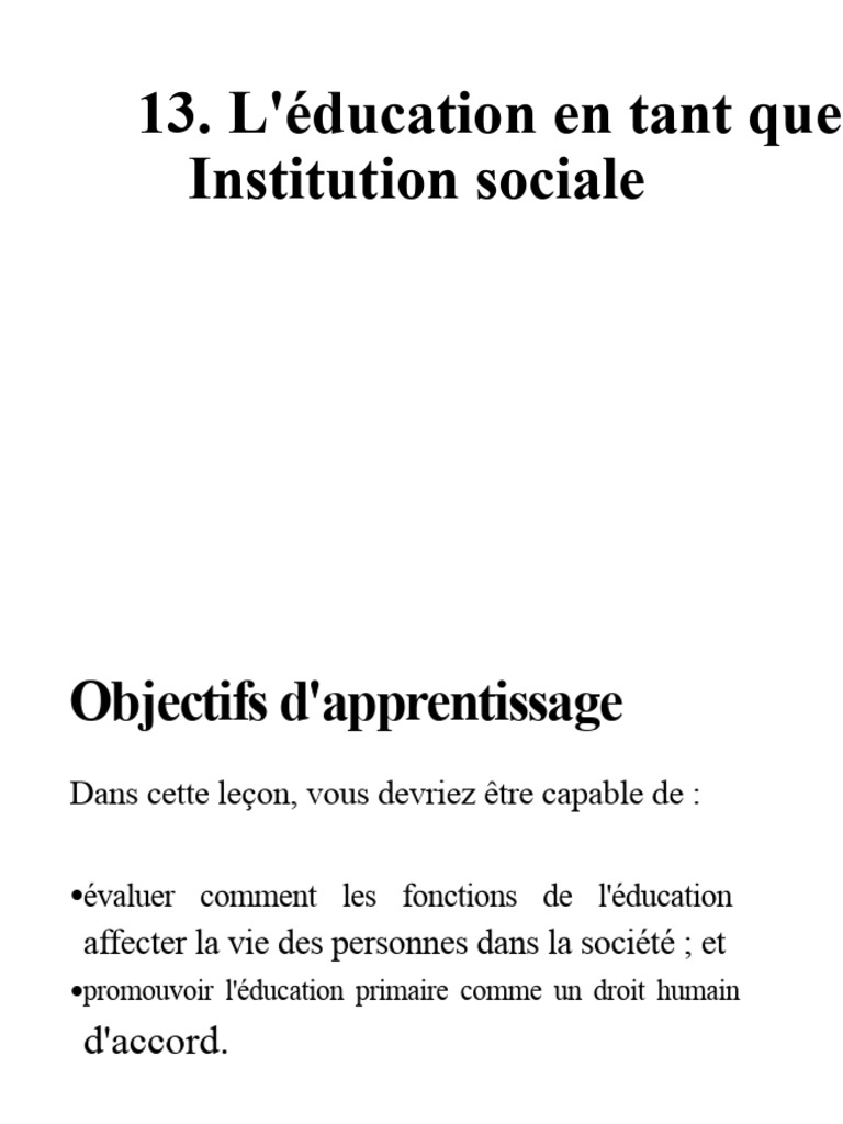 Fonctions sociales de l'éducation | PDF