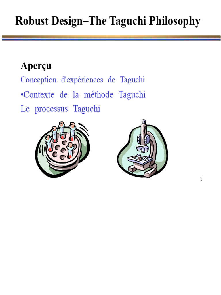 Philosophie Taguchi et Design Robuste | PDF | Expérience | Plan d ...