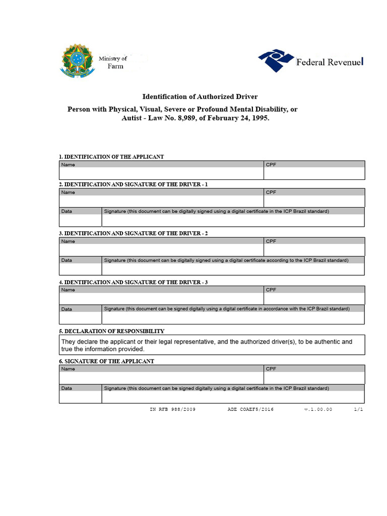Deficient - Annex VIII - Identification of The Authorized Driver | PDF