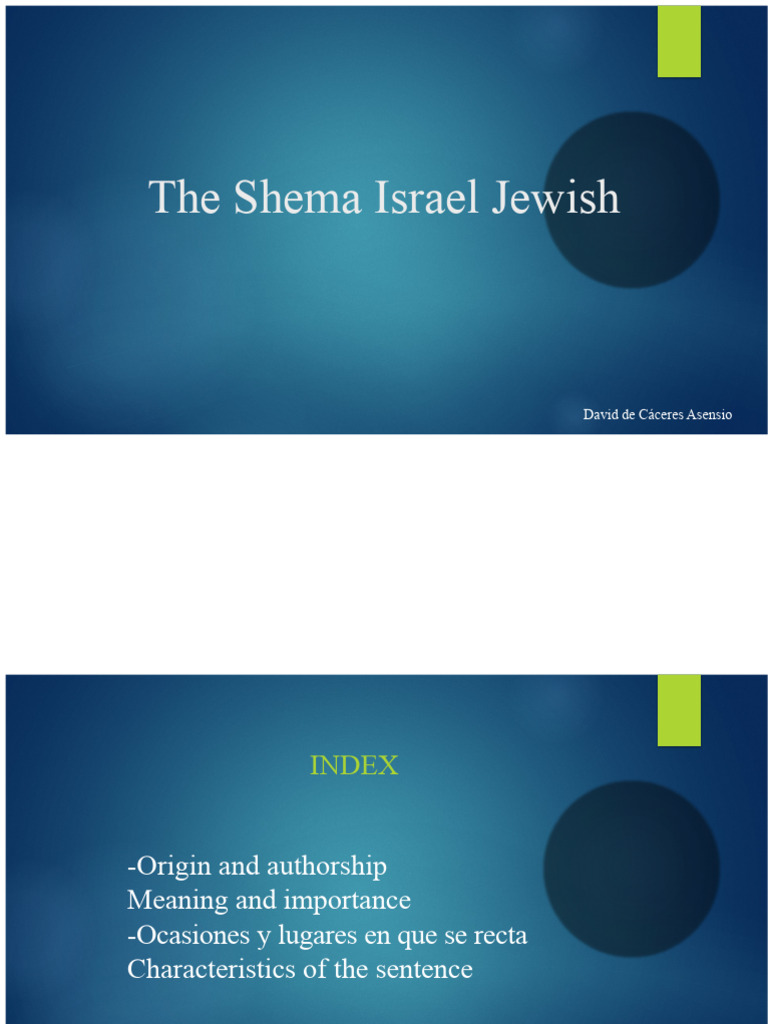 Understanding the Shema Israel Prayer | PDF | Mitzvah | Religious ...