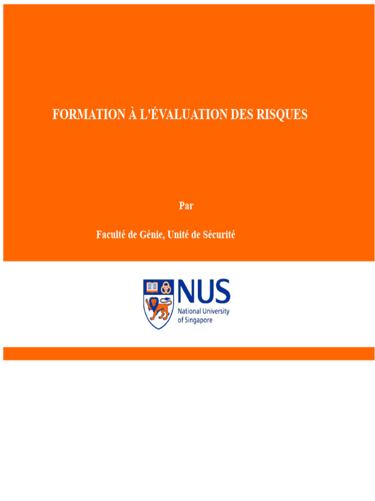 Formation sur l'Évaluation des Risques | PDF | Risque | Gestion des risques