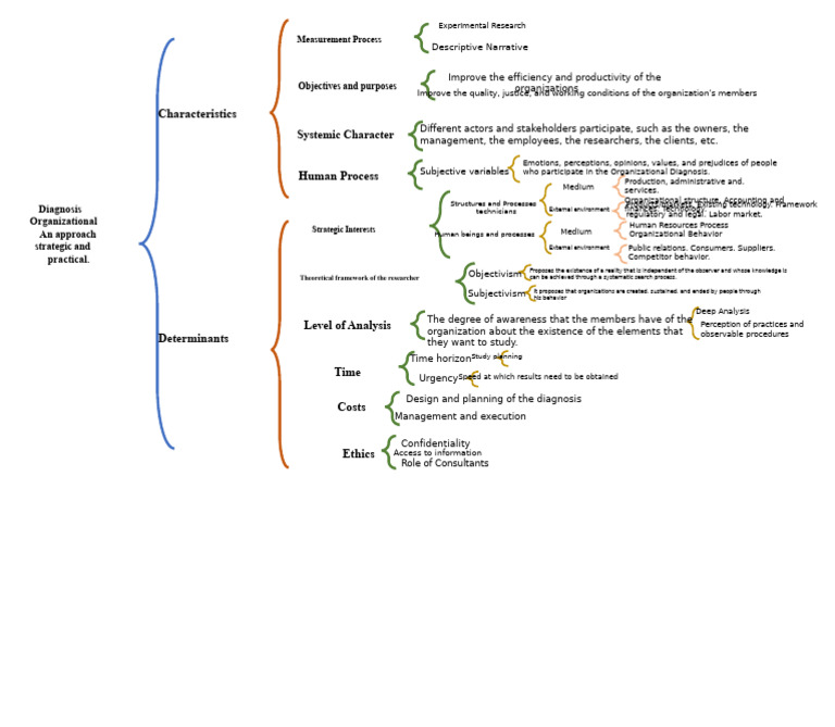 Synoptic chart Organizational Diagnosis | PDF | Behavior | Business ...