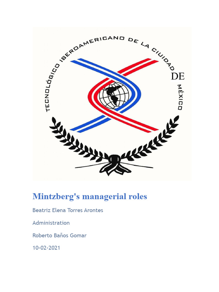 Mintzberg's 10 Managerial Roles Explained | PDF | Entrepreneurship ...
