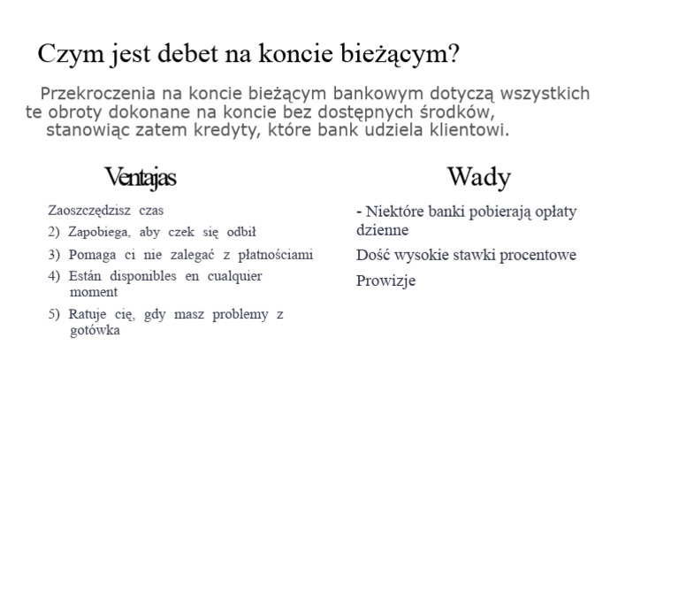 Debet Bankowy | PDF