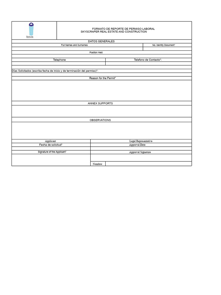 Work Permit Format | PDF
