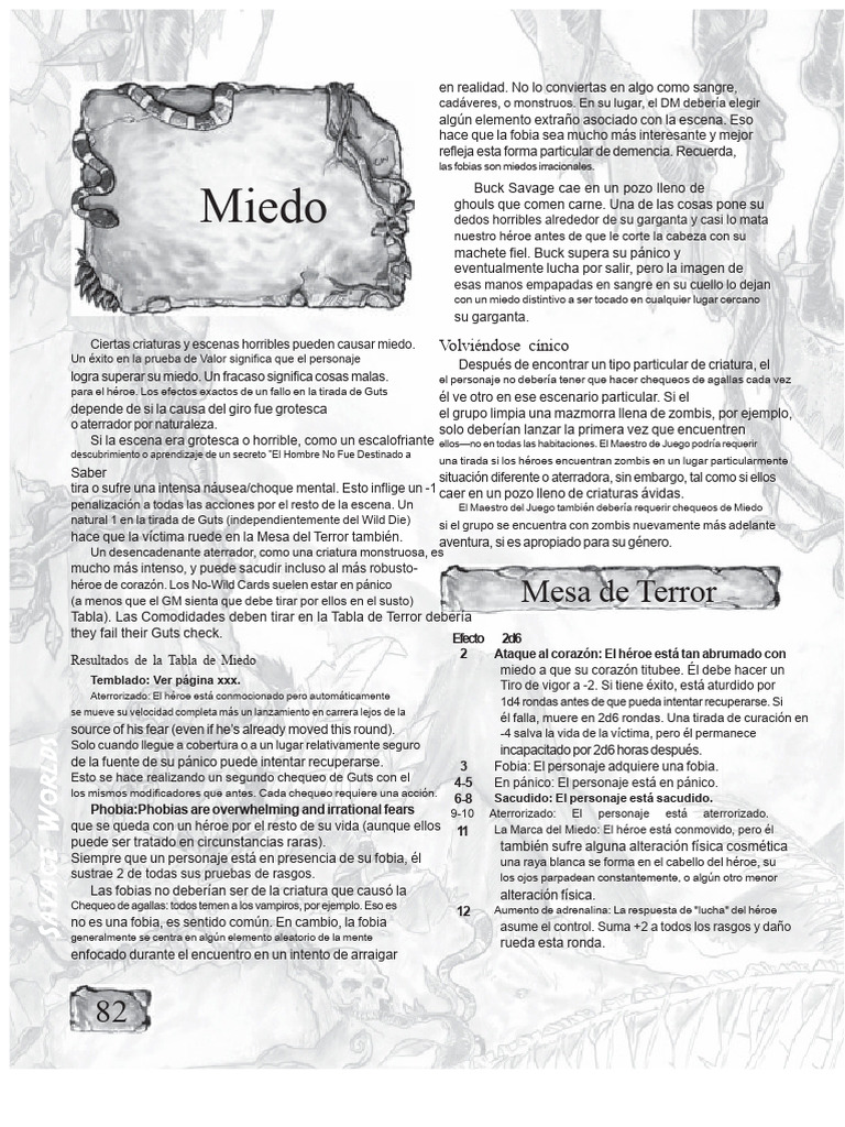 Miedos y Fobias en Juegos de Rol | PDF | Temor